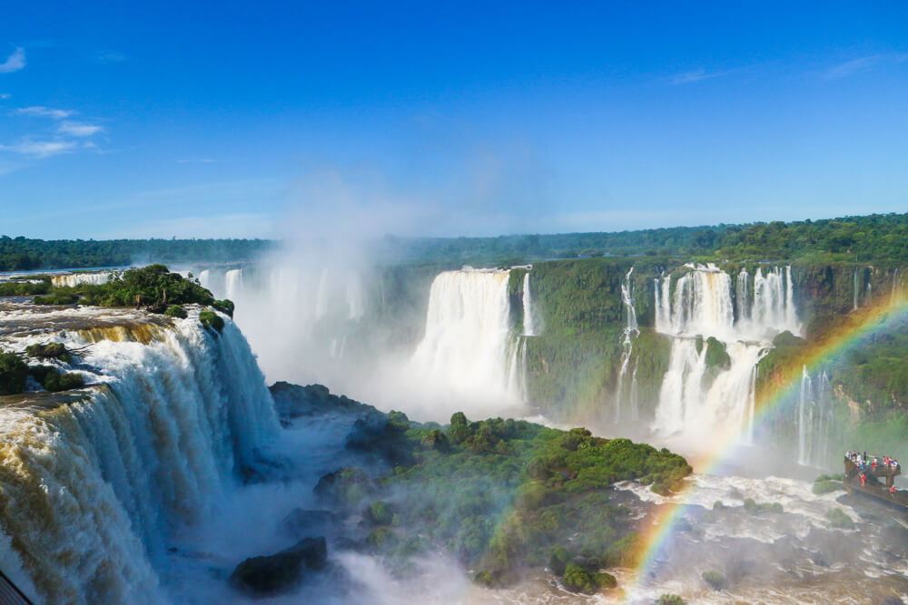 The majestic Iguazu Falls - the border of Brazil and Argentina